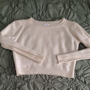 Vince Women's Soft Cream Cropped Crew Neck Sweater